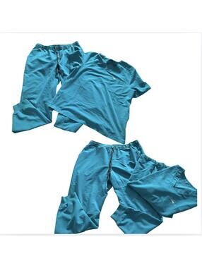 FIGS TECHNICAL Collection LOT OF 2 Wms Scrub SET Pants/short Sleeve Top SZ XXL